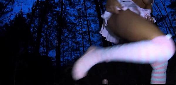  Sneaking Into The Forest To Fuck Stepdad While Mom Is Home, Ebony DaughterInLaw Sheisnovember Ride Stepdaddy Outdoors, Areolas And Saggy Breasts Jiggling In Mini Skirt Straddling BBC Wearing Glasses on Msnovember